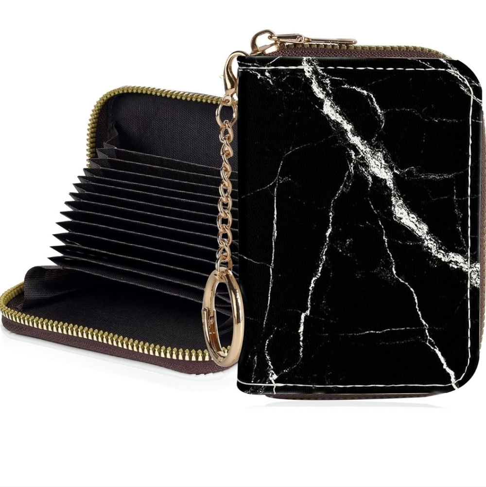 Black Marble Pattern Wallet Case
